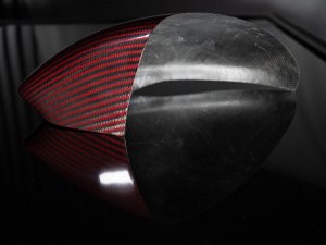 Alfa Romeo Giulia Mirror Covers - Carbon Fiber - Red Carbon - Feroce Carbon
